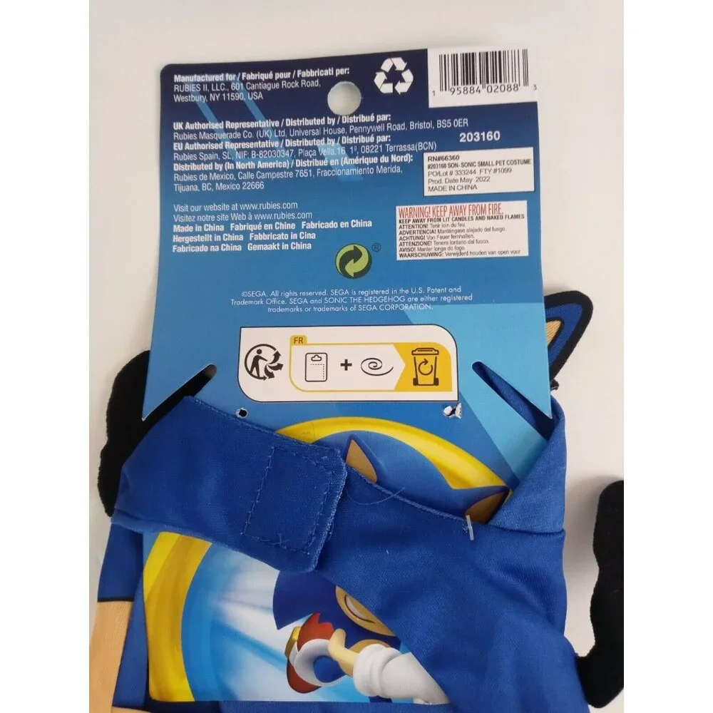 Rubies Sonic The Hedgehog Small Animal Halloween Costume Guinea Pig